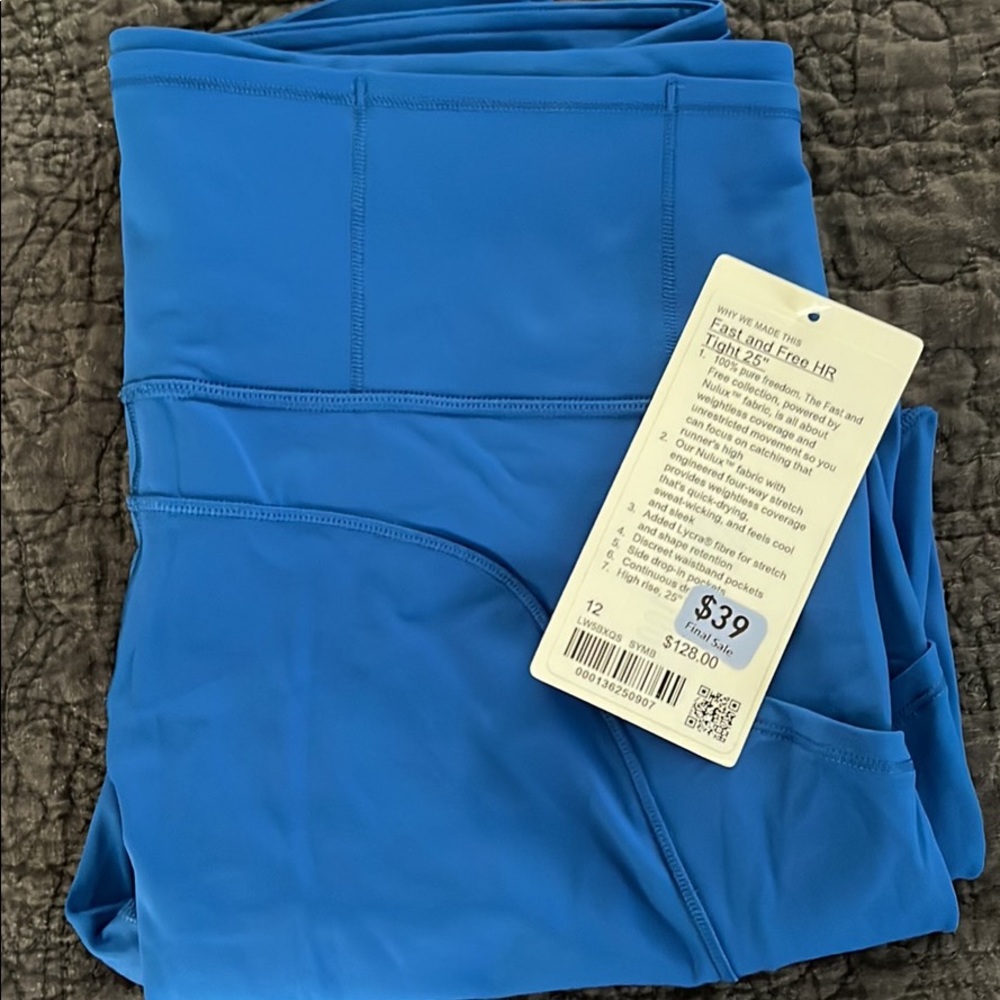 NWT Lululemon Fast and Free